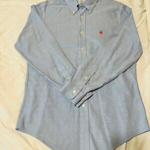 Brooks Brothers Regent Fit Size Medium Button Up Dress Shirt Blue